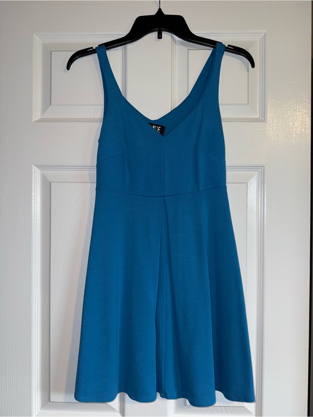 Teal V-Neck Sleeveless Fit & Flare Dress